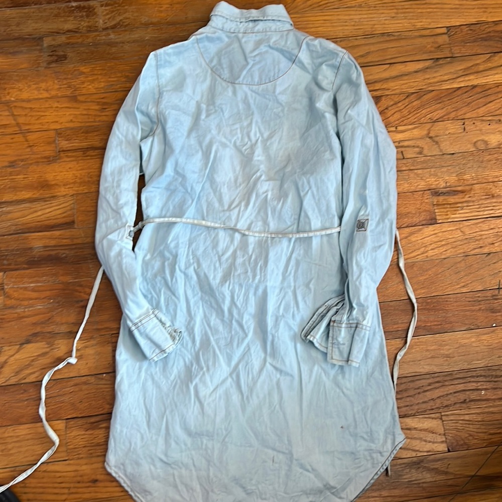 7 for All Mankind shirt dress girls size L in blue